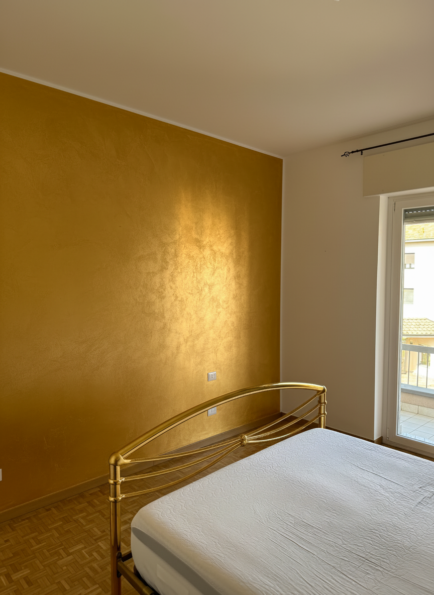 Camera da letto con finitura Gioia Oro